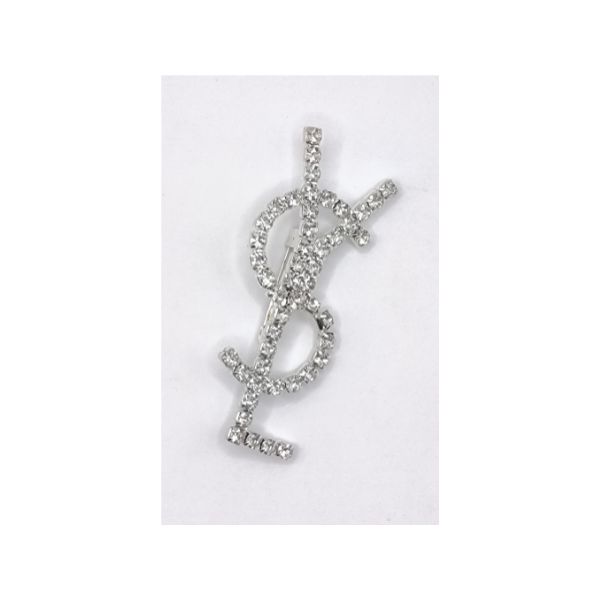 Καρφίτσα Διακοσμητική "Monogram Sparkle" με Στρας (60mm x 24mm)