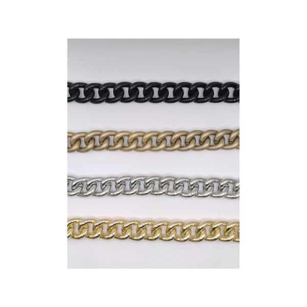 Μεταλλική Αλυσίδα Τσάντας με Οβάλ Κρίκους (19mm x 22,6 x 5,20mm) – Διαθέσιμη σε 4 Χρώματα